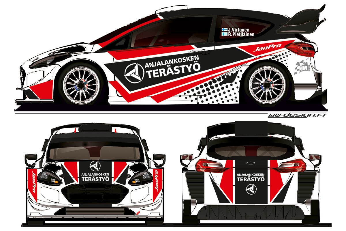 janproracing's tweet photo. BOOM! Jouni Virtanen enters WRC Rally Finland with JanPro Racing Ford Fiesta WRC !! Click and read more info: https://t.co/vkqotB8Vts https://t.co/jXbOVKoN32