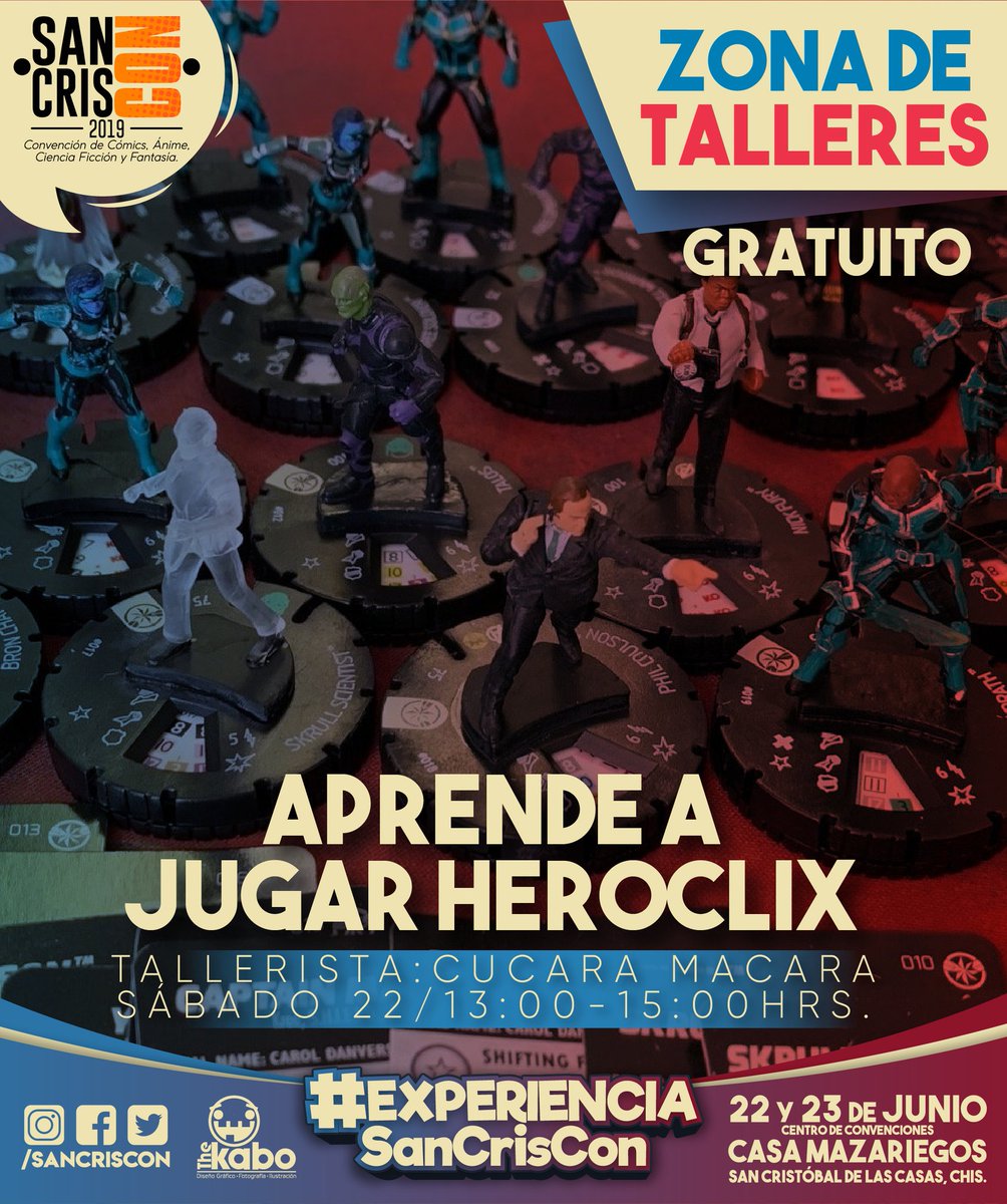 SanCrisCon's tweet photo. Aquí están los talleres pendientes! Del día sábado y parte del día domingo
(PD: el talle de heroclix es para el día domingo) https://t.co/o541QjYeja