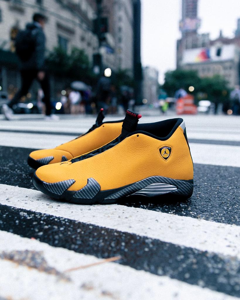 retro 14 yellow ferrari footlocker