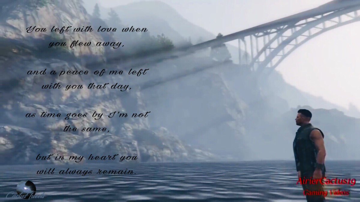 🙏You left with love when you flew away🥀 and a peace of me left with you that day💔 as time goes by I’m not the same🥀 but in my heart you will always remain.🙏 🎥“Will I see you again” 🎶 Hymn for the missing by: Red #CactusTweets_ 👇click the link👇 youtu.be/qhSSXo3hwVQ