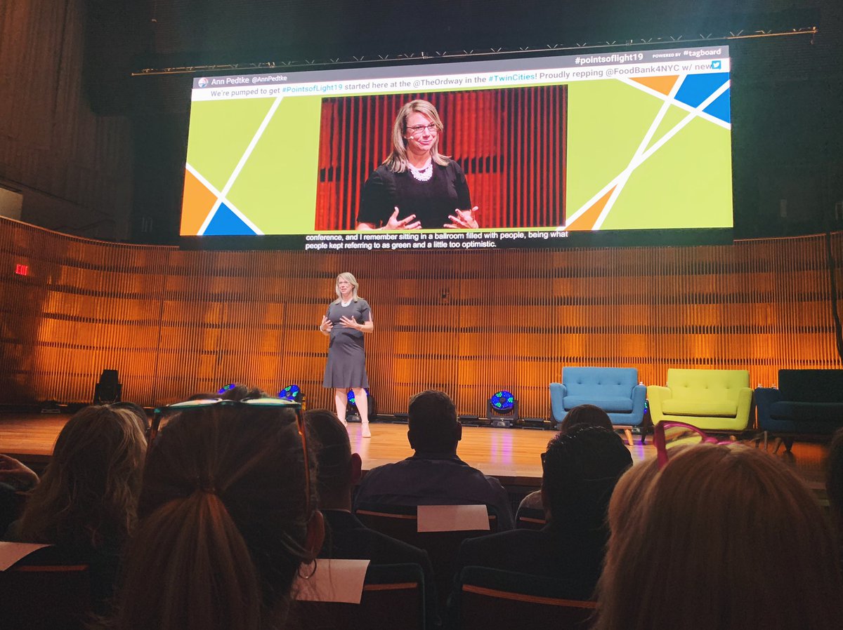 HOTC's tweet photo. Our Director, Tracy Nielsen took the stage to kick off the #PointsOfLight19 Conference at the @TheOrdway! We are so proud to have a stage to share our story and ring in our 100 Years Of Volunteering Anniversary! @PointsofLight #BeTheChange #100YearsOfVolunteers https://t.co/hfLNmJW5mW