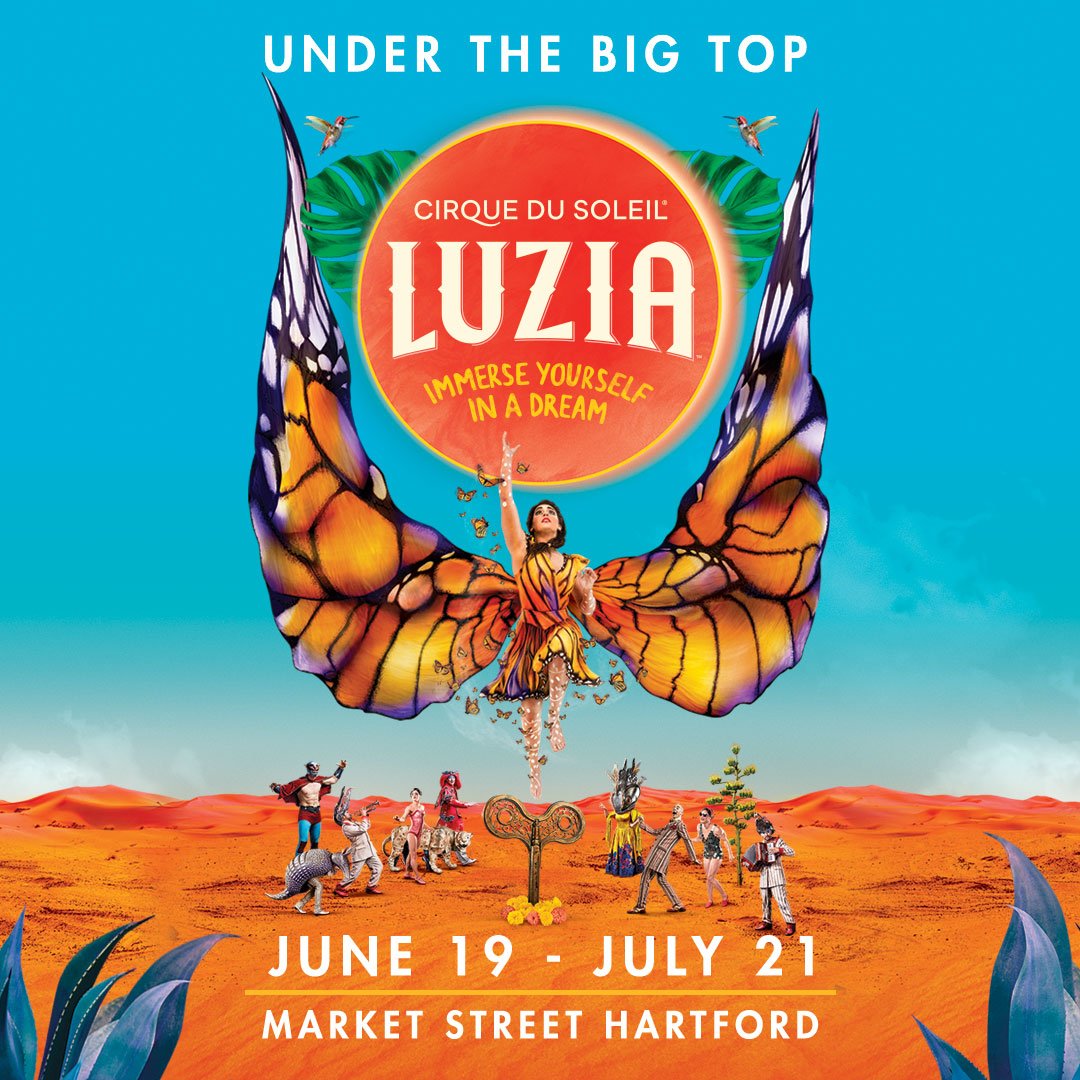 FrontStreetCT's tweet image. Cirque du Soleil is bringing LUZIA to Hartford! cirquedusoleil.com/luzia