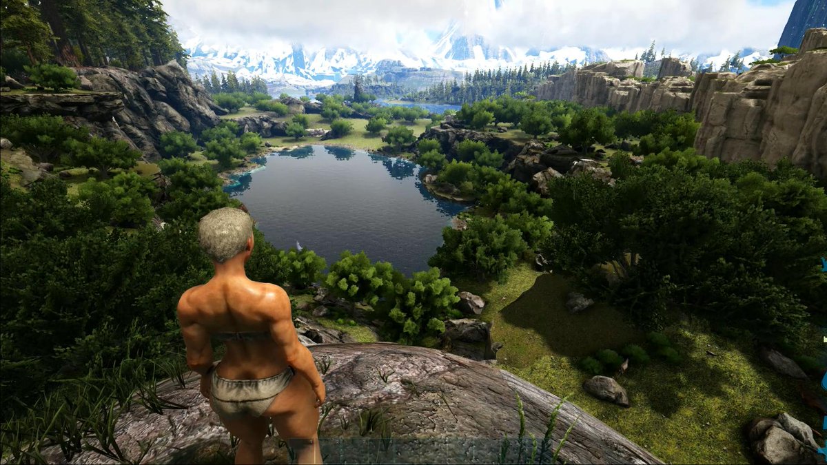 月冬 Twitterissa Valgueroの世界を堪能してきました どこを見ても景観が良くて拠点の場所 は迷いに迷いました 完全に景観重視でこの場所に仮拠点を立てたけどやっぱり湖岸が良いかなともまだ迷ってるｗとりあえず今日の夜から本格的にark Valguero開始していき