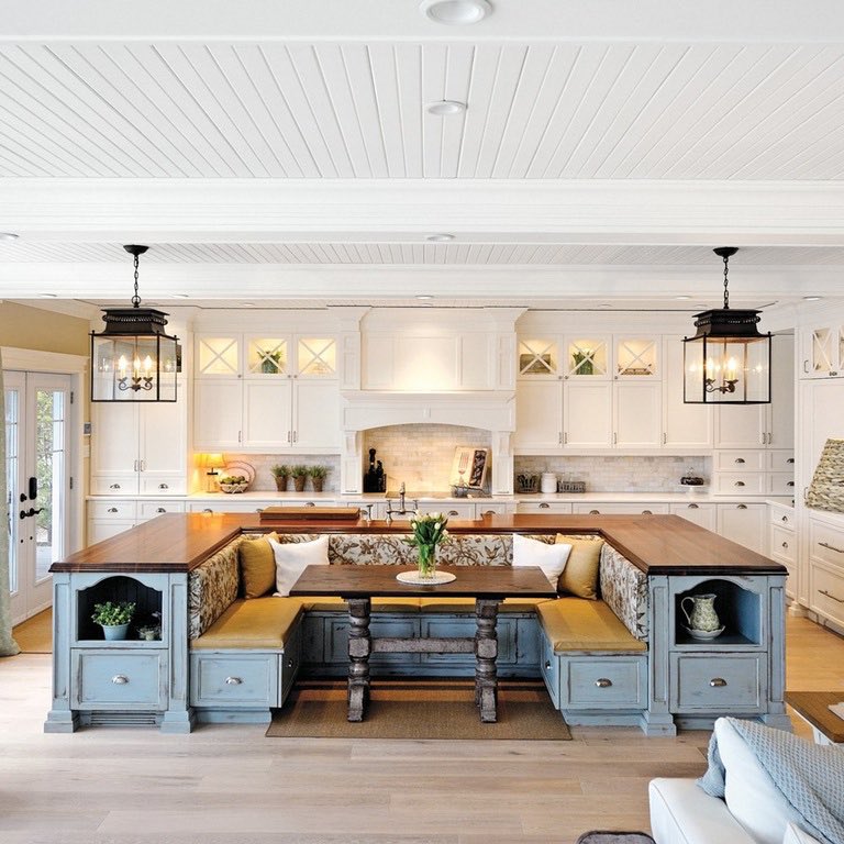benwegmann's tweet photo. Kitchen Islands with built in seating! Are you a fan? https://t.co/3w5Ys7iSzo