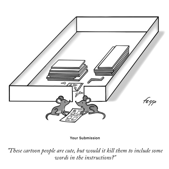 ajollynerd's tweet image. My latest New Yorker #captioncontest entry. #DIYhell