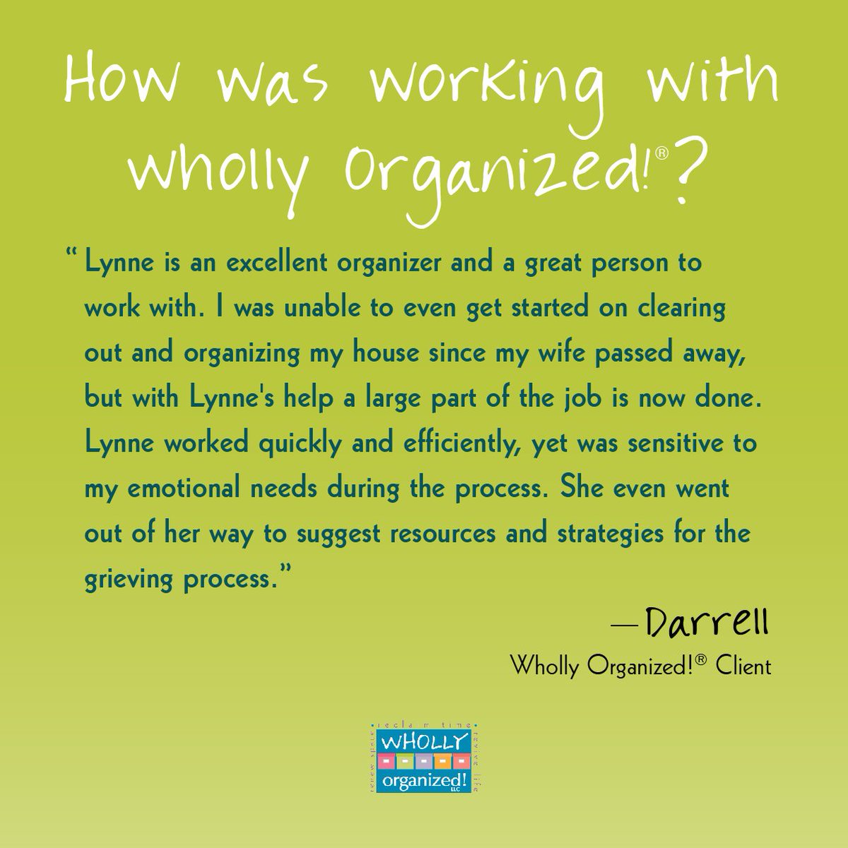 WhollyORG's tweet photo. Wholly Organized understands that the grieving process is unique for everyone. #whollyorgstories
.
.
.
.
.
.
.
.
#professionalorganizer #organizer #whollyorg #personalaccomplishment #empathy #grievingprocess https://t.co/sx67ZtnCfZ