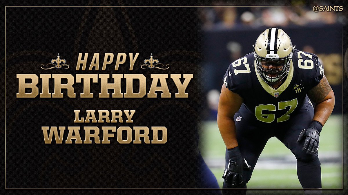Saints's tweet photo. RT to wish #Saints G @wardaddy_75 a happy birthday! 🎉 https://t.co/h6AxNOwSF3