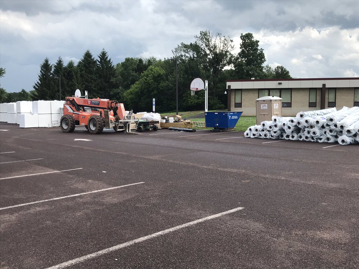 Day 1 Update:  all materials for the new roof have arrived.