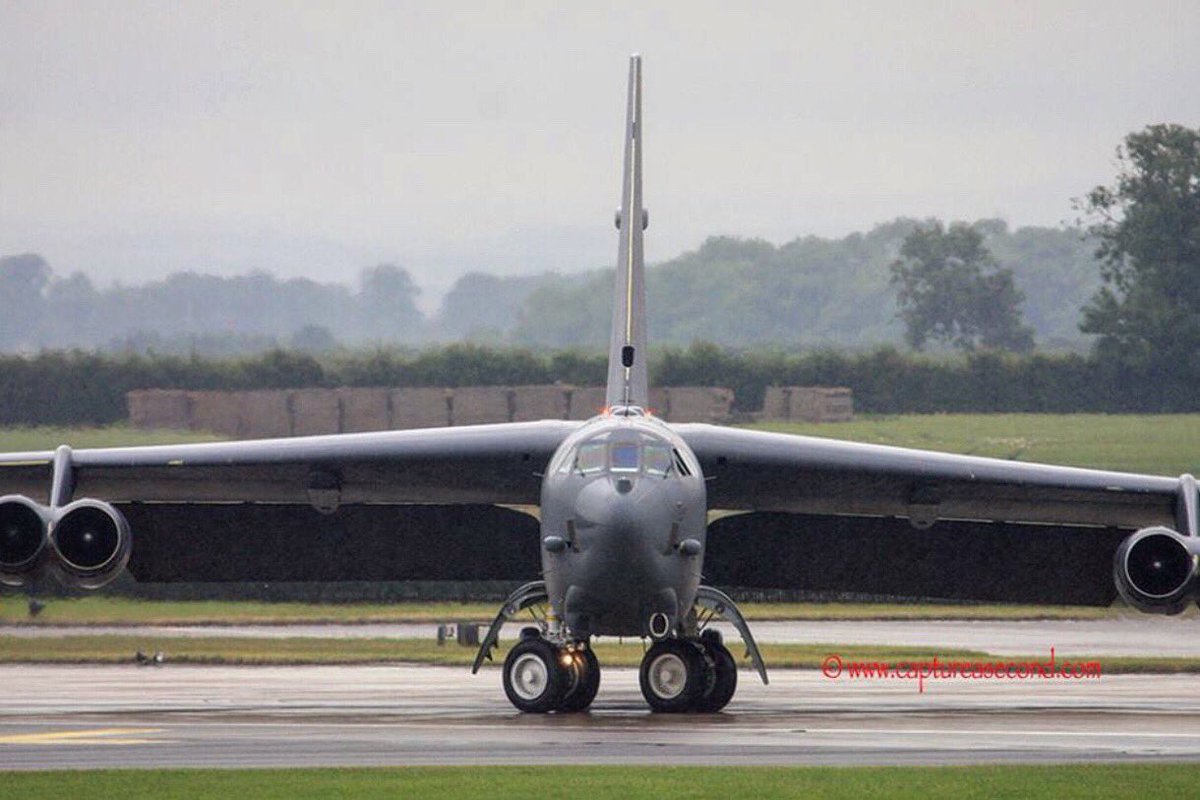 B-52. #usaf #b52 #buff #runway #headon #aviation #avgeek #captureasecond #rafwaddington