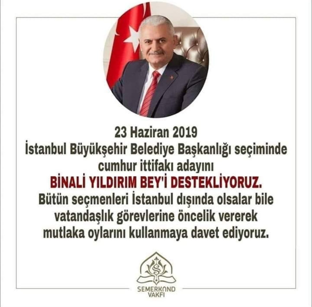 safiye_ceryan's tweet photo. Semerkand Vakfı Cumhur İttifakının yanında. @RTErdogan @BY @06melihgokcek @bayramsenocak https://t.co/SZmK6nBDiS
