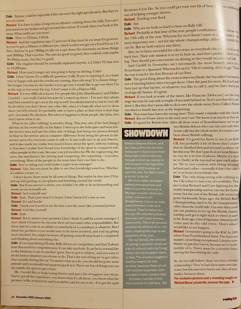 MaloneMaurice's tweet photo. Going through old magazines, and found this gem of an interview in a RallyXS from 2001. That was a golden era. https://t.co/hbpSq6MhF5