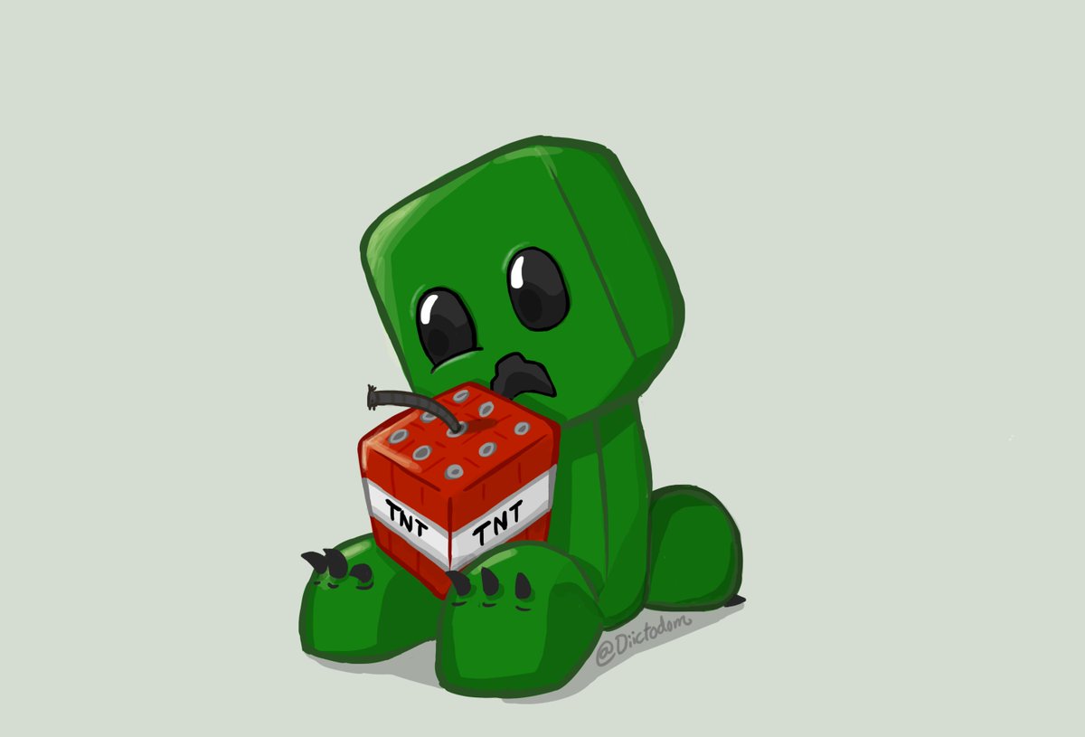Diictodom's tweet image. Creeper? Awww man......

#Minecraft #DigitalArt #Creeper