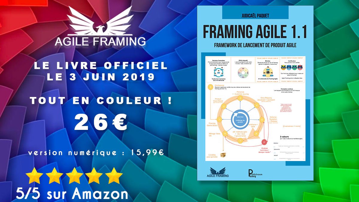 myagilepartner's tweet image. Vos feedbacks sur le livre ? Vos idées pour faire évoluer le framework ? Si vous ne l’avez pas, vite achetez le : amazon.fr/Framing-Agile-…
#agileframing #framingagile #coachagile #framingmaster #scrumcoach