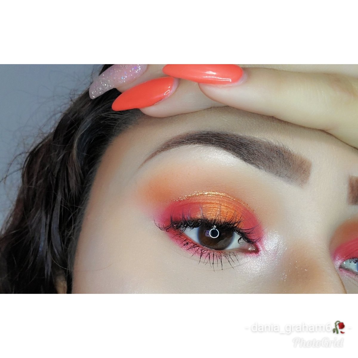 dania_graham6's tweet photo. Today's look ☺️🧡💗
#makeup #orange #nails #pink #MUA #enthusiasm #ELF #elfeyeliner  #morphepallete #morphe https://t.co/cUryezk5ON