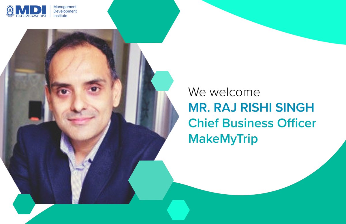 MDIGurgaon's tweet photo. On day seven of the induction program for the PGPM, PGP-HRM and PGP-IM Batch of 2019-21, we warmly welcome Mr. Raj Rishi Singh, Chief Business Officer, @makemytrip. Sir, we are honoured to have you on campus!
#Induction2019 #WelcomePG19 #mdigurgaon https://t.co/L3Gft7r6iH