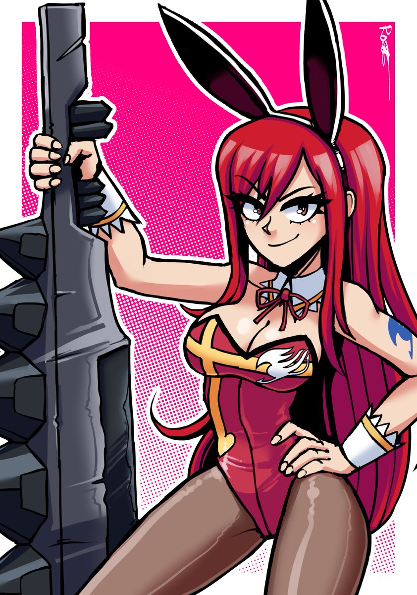 Erza Scarlet was this month's Patreon fanart poll winner!! She's my  favourite Fairy Tail character and she is very... cool 8-), image size:842x1200