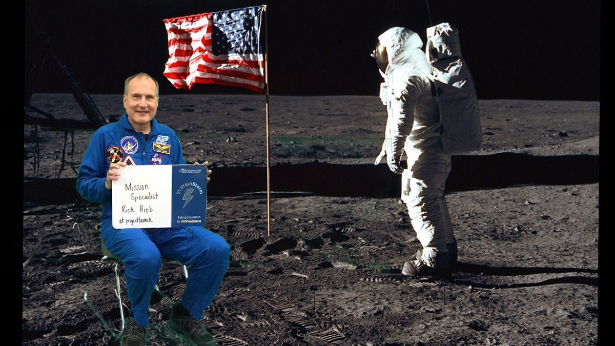 FallRiverES's tweet photo. Mission Specialist Astronaut Rick Hieb visited the moon AND Fall River today! Taking Project Launch by #StVrainStorm ! https://t.co/mSBWoWI3ih