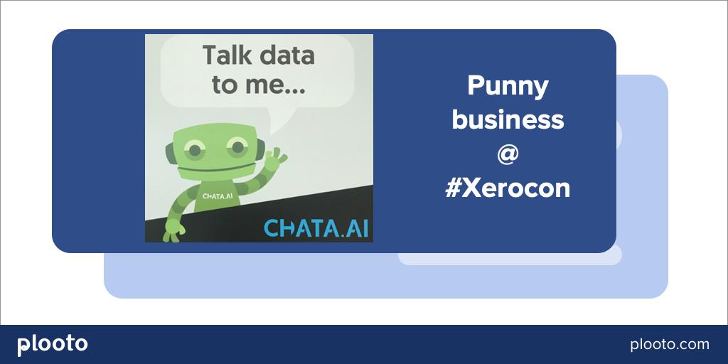 PlootoInc's tweet photo. Day 1 at #Xerocon is nearly done! Loving the wordplay from the numbers people. 
What's your favorite part of the show so far?

@Xero  @thechataHQ  @deputyapp https://t.co/ATcqvEeSoL