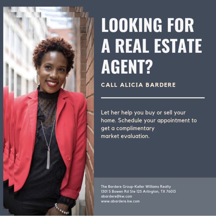 barderea's tweet photo. Who is Your Real Estate Agent??
BUYING, SELLING OR INVESTING I CAN HELP!!
#DFWREALTOR #AliciaSellsHomes #FreeMarketEvaluation #buyahome #Sellahome #Investinahome #Makingadreamareality https://t.co/R0hZN6doas