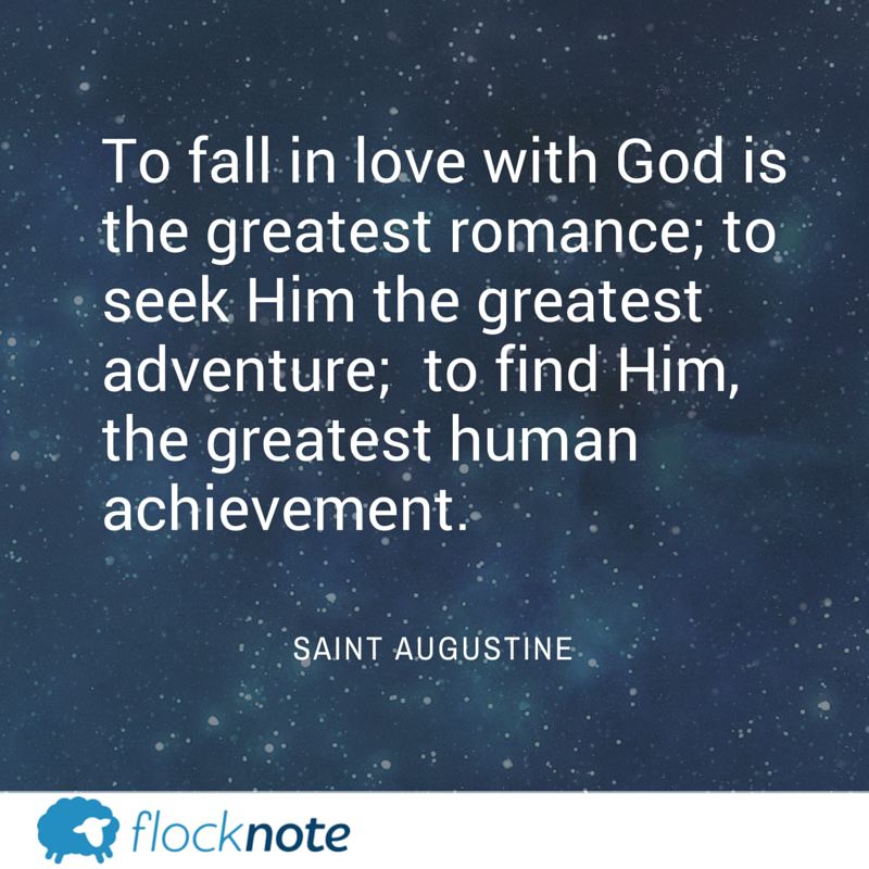 Love this quote from Saint Augustine