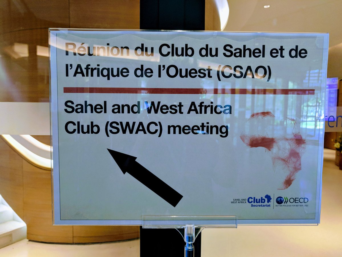 SarahLawan's tweet photo. Ready for the Strategy and Policy Group annual meeting of #Sahel &amp; West #Africa Club? Follow @SWAC_OECD for updates throughout the day. This year the overarching theme is "African cities: New development interfaces" #urbanization #Africapolis #DataIsTheNewOil #SWAC2019 #Sahelles https://t.co/snEKYuQ3vA