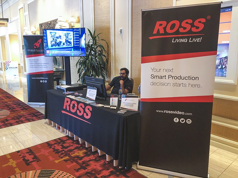ross_video's tweet photo. Ross Video's Rocket Surgery (@rocketgrfx) is at @Promax_Global Station Summit 2019 - Las Vegas, Mirage Hotel. Visit us for some cool giveaways and to learn more about our creative services! #StationSummit https://t.co/aGYrpqPfgy