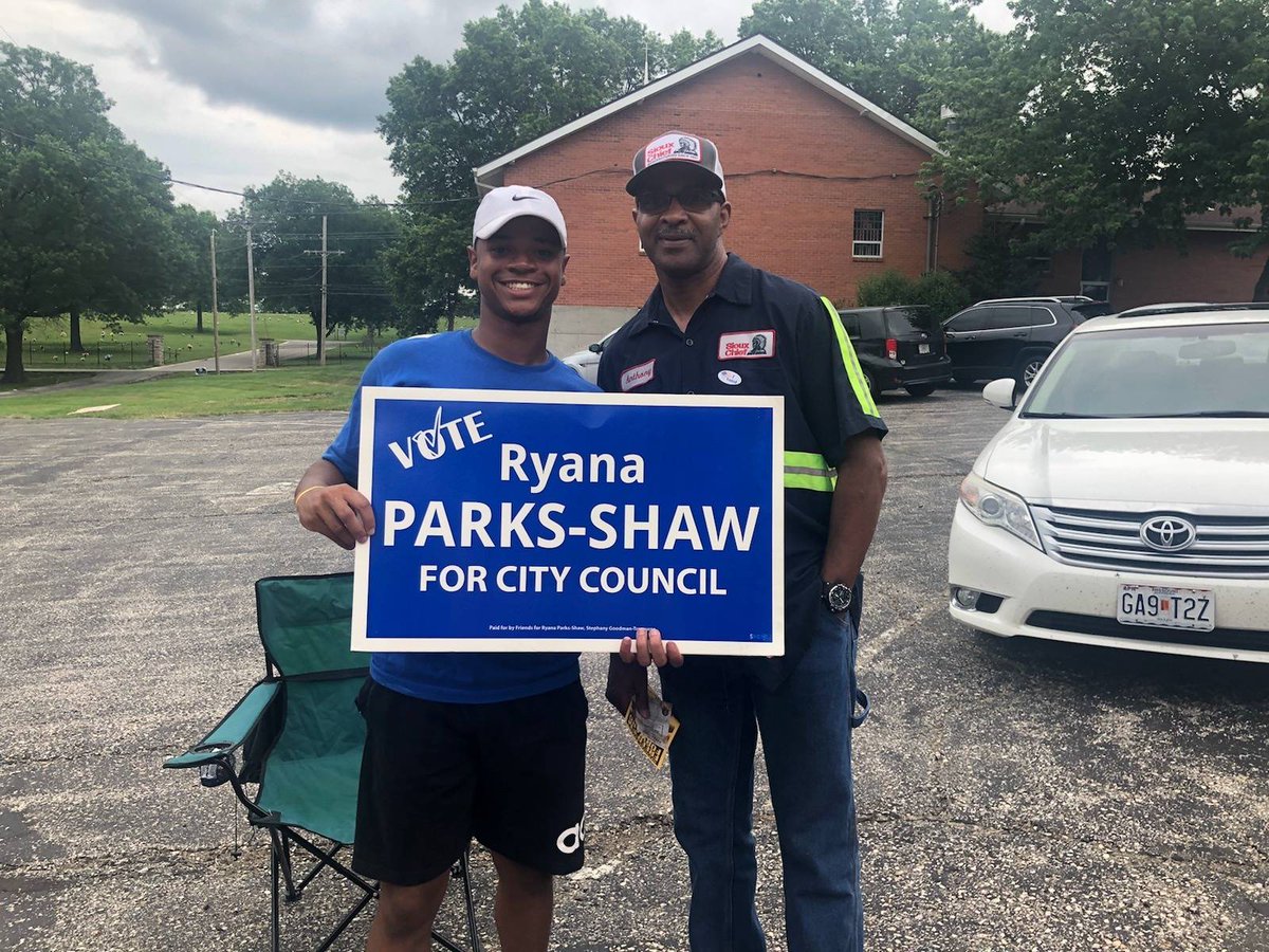 Ryana4KC's tweet photo. 45 minutes left before the polls close! Vote for Ryana Parks-Shaw for City Council! Ryana brings strong, compassionate and honest leadership for Kansas City!
.
.
#ryana4kc #votejune18 #teamryana https://t.co/ggb4jcAVPY