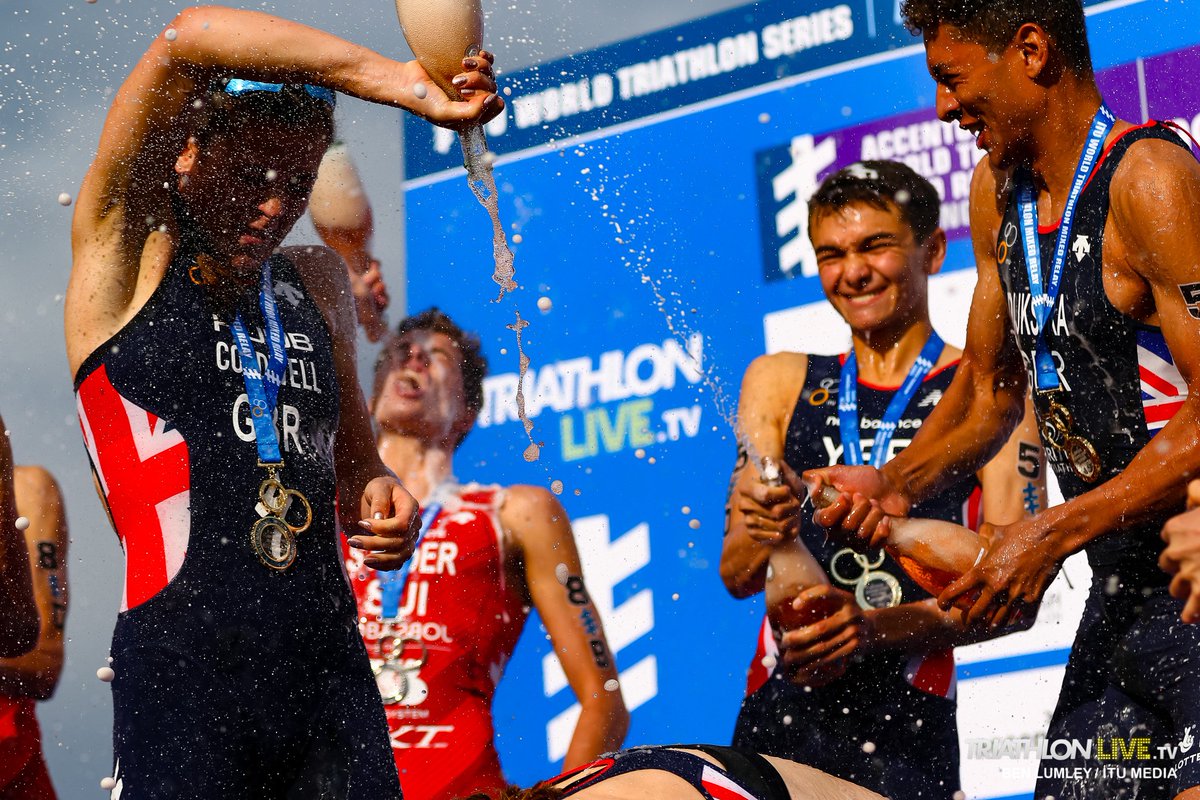 worldtriathlon's tweet photo. After a dominant performance #TeamGBR returned to the top of the Mixed Relay Podium in #WTSNottingham while #TeamSUI earned silver & #TeamFRA claimed bronze.
📺 Relive the action on 👉 https://t.co/WJ2gKXLEmu
📷 @bensnapsstuff @BritTri @SwissTriathlon_ @FFTRI https://t.co/OYNCQtW0AT
