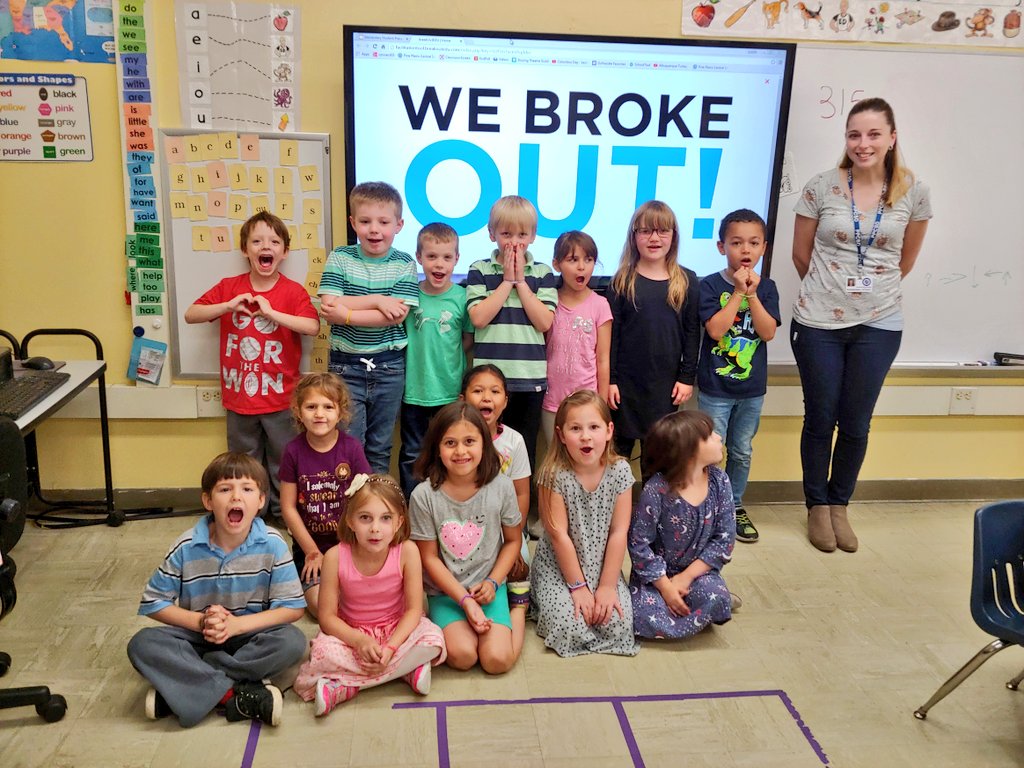 HVTechCoach's tweet photo. Monster Mayhem first time @breakoutEDU with K students in Mrs. Costa's class. #ppcsd #pineplainsproud https://t.co/6wkeHzRzOf