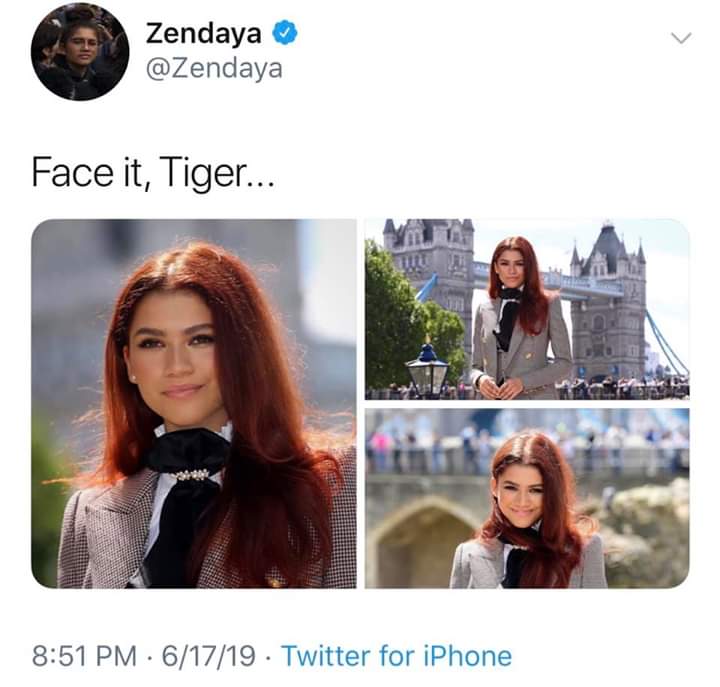 nacionmarvel's tweet photo. Zendaya dando referencias. 🙂 #SpiderMan https://t.co/Trjg3r17Vq