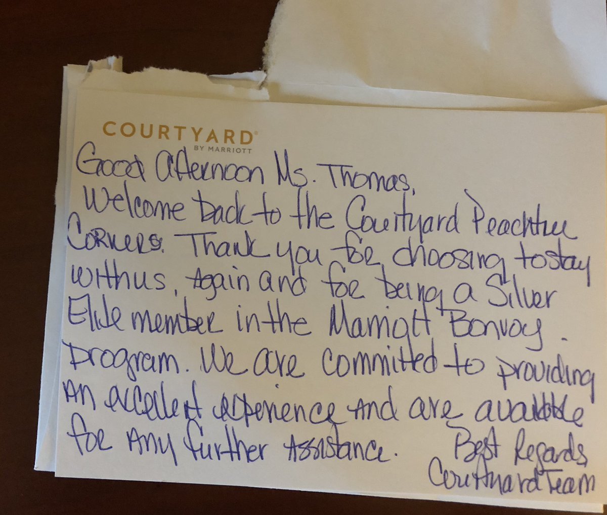 Jen_Thomas2001's tweet photo. It’s the little things. @MarriottBonvoy Great staff, great experience. https://t.co/hUHVtkEkej