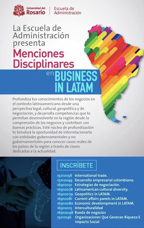 ¿Ya conocen todas las menciones de la <a href="/admonurosario/">Escuela Admon UR</a> ? 🤩

Ya que estamos muy cerca a la fecha del registro de asignaturas, los invitamos a conocer todas las alternativas que pueden cursar 📚