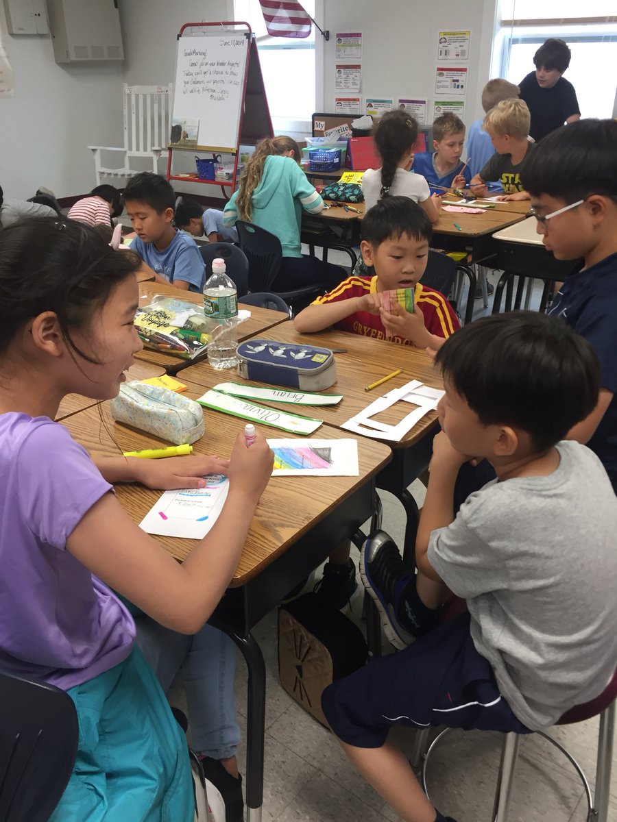 We had fun making bookmarks with our first grade reading buddies. Happy summer reading! <a href="/1ZFirstGrade1/">1ZFirstGrade</a>