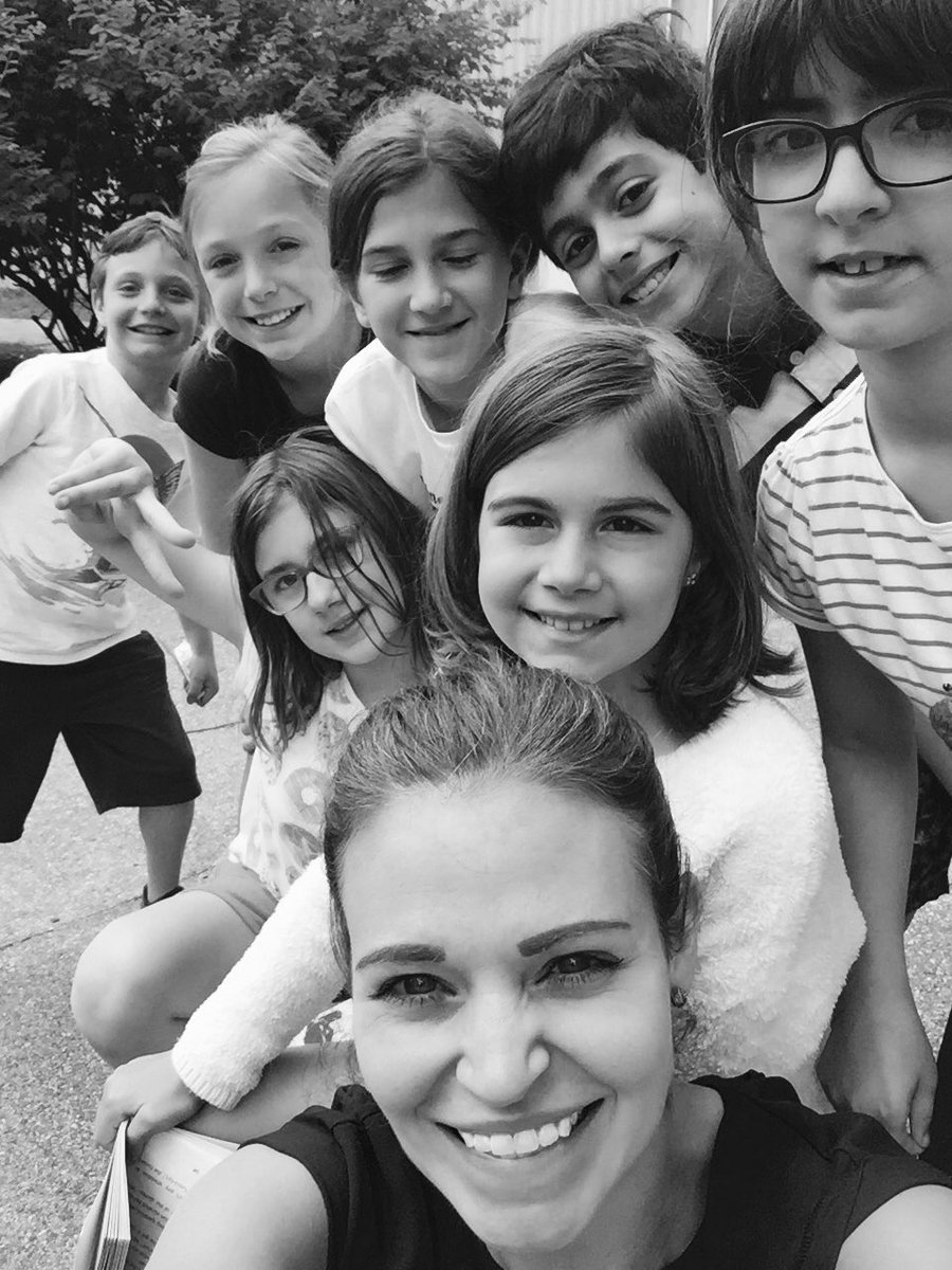 Reading outside yesterday before the rain came!