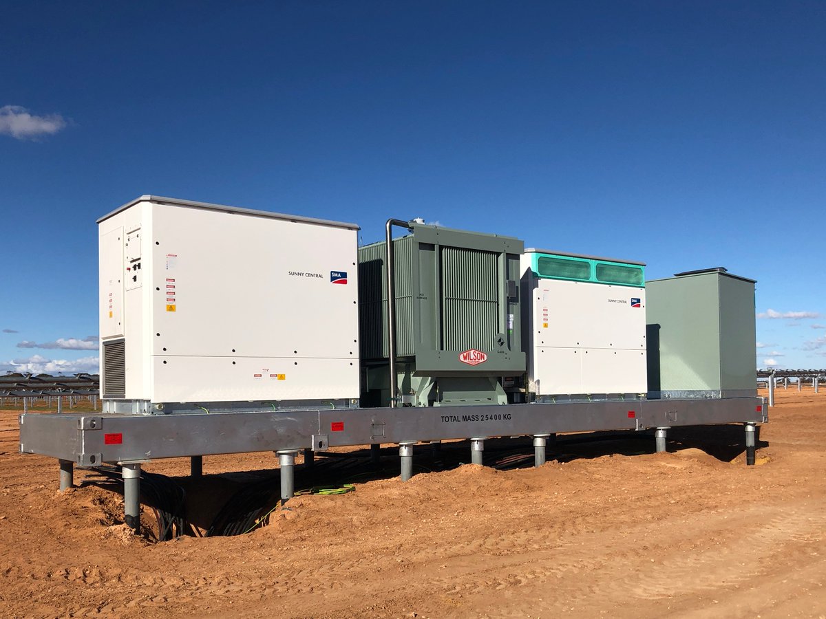 Great to see the initial batch of SMA inverters installed at the Yatpool #solarfarm site. Great work by the <a href="/beon_ES/">BeonEnergySolutions</a> team thus far. Looking forward to bringing the project to life for BayWa r.e. Renewables #energysolutions #RenewableEnergy