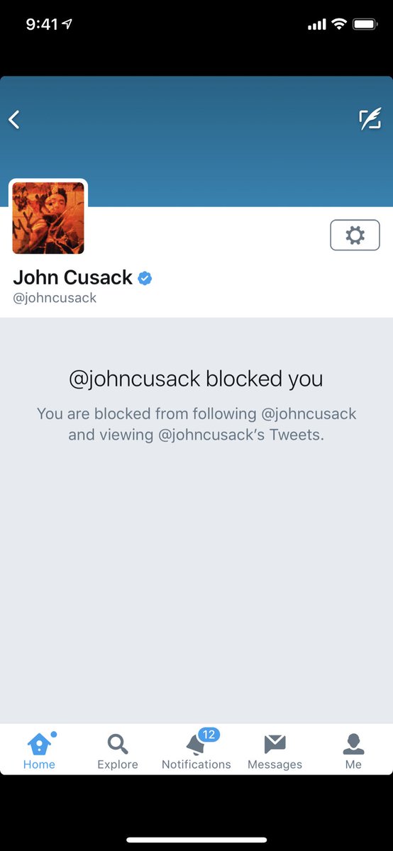 Tim_Dugan's tweet photo. I have been blocked by @johncusack and I have no idea why! https://t.co/GWk4SE9Ey7