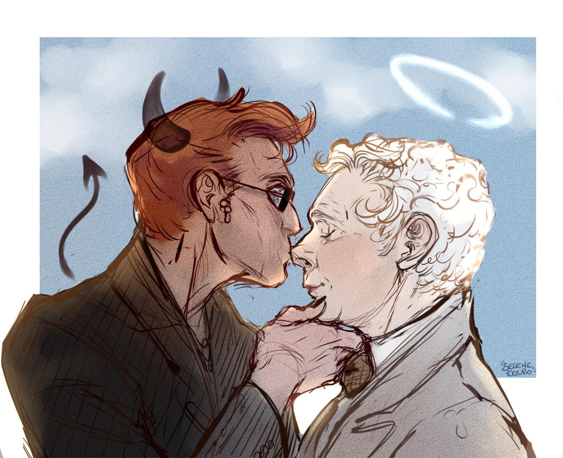 SeleneVolturo's tweet photo. *love sigh * ❤️☺️
 #GoodOmens #aziraphale #Crowley  #azirarowley https://t.co/KIlufmV4ZN