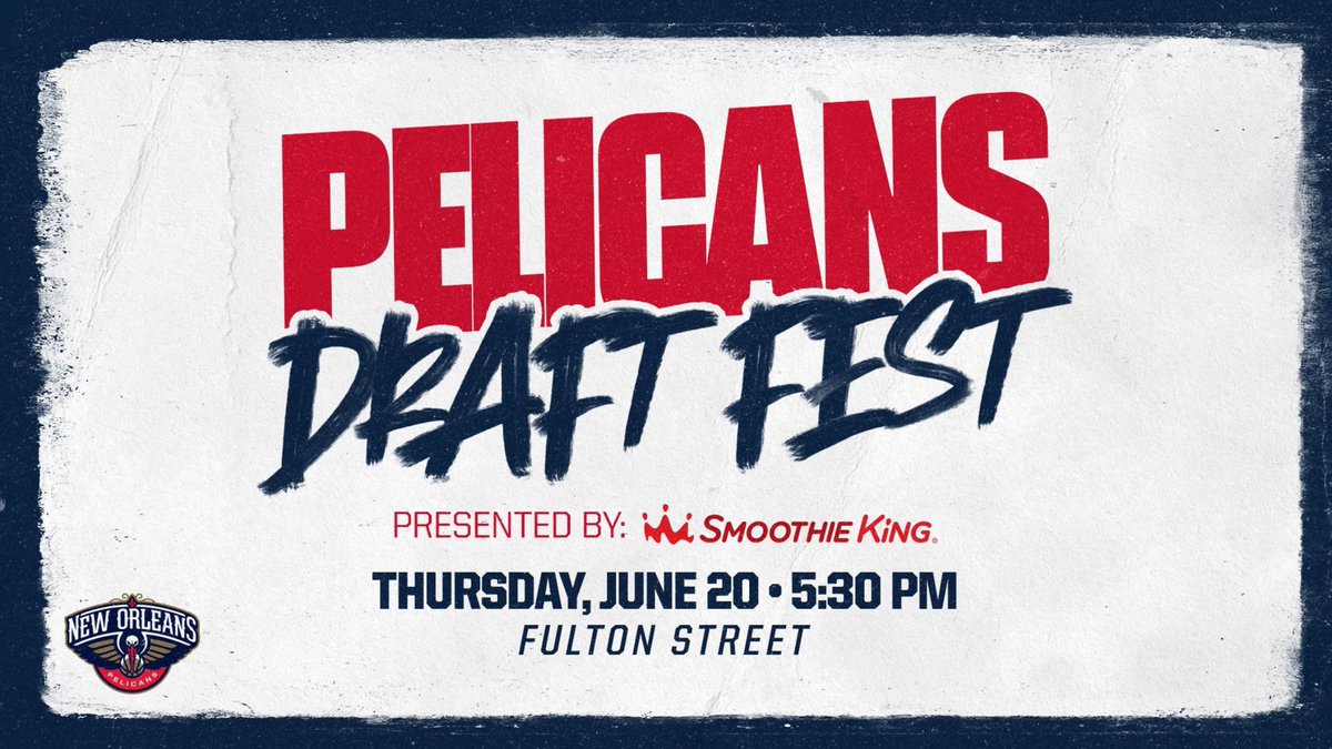 Cam Jordan (@camjordan94) on Twitter photo Hope to see everybody at the <a href="/PelicansNBA/">New Orleans Pelicans</a> Draft Fest Thursday night on Fulton Street! Help the Peli’s welcome The Draftee’s to NOLA!! 🏀 Hope to see everybody at the <a href="/PelicansNBA/">New Orleans Pelicans</a> Draft Fest Thursday night on Fulton Street! Help the Peli’s welcome The Draftee’s to NOLA!! 🏀