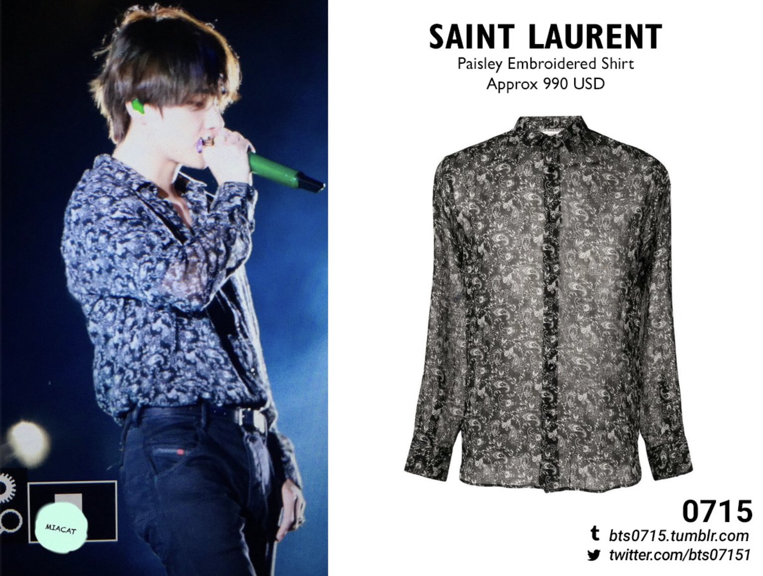 トップス Saint Laulent paisley shirt Saint Laurent Black Silk Skull Paisley Shirt 39