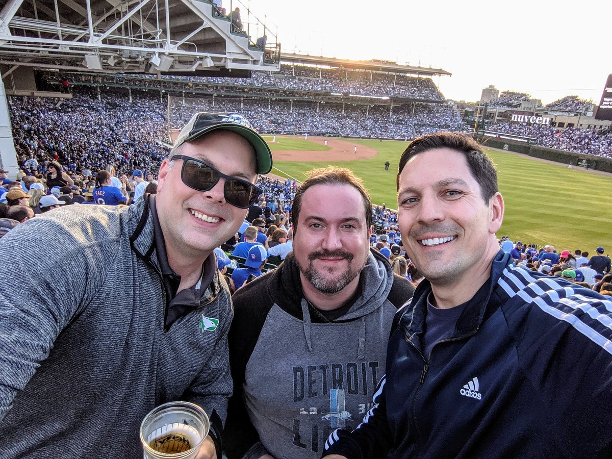 chrisbergpov's tweet photo. Just chilling at @Cubs game tonight. #NormalTuesday https://t.co/zbayZOYxo7