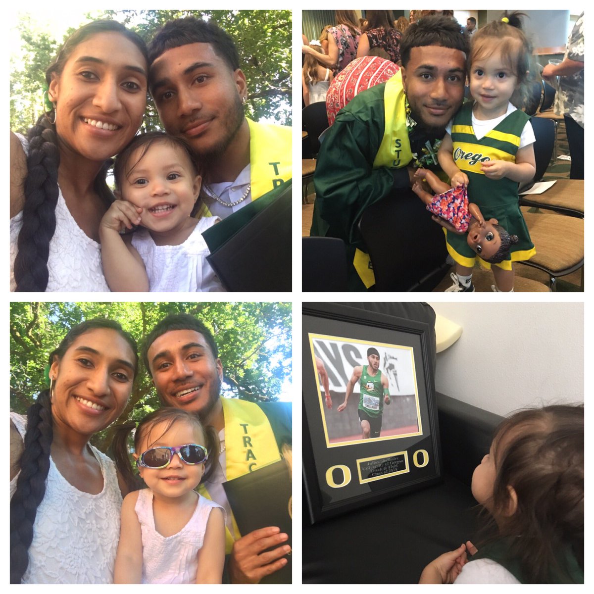taitiana11's tweet photo. Our newest graduate! My baby brother did it and we couldnβt be prouder. The Duck legacy continues! #DuckGrad19 #StudentAthlete #uoalumni #OnceADuckAlwaysADuck ππ https://t.co/uT0TVFJrQX