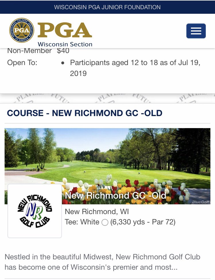 wwigolf's tweet photo. We are very excited to partner with @WPGAJuniorGolf on a few events this summer!
First up is our event at @newrichmondgc tomorrow. You can still join us by registering at the door tomorrow.
#WIHSGolf #WWIGolf https://t.co/gmURgqMO2C