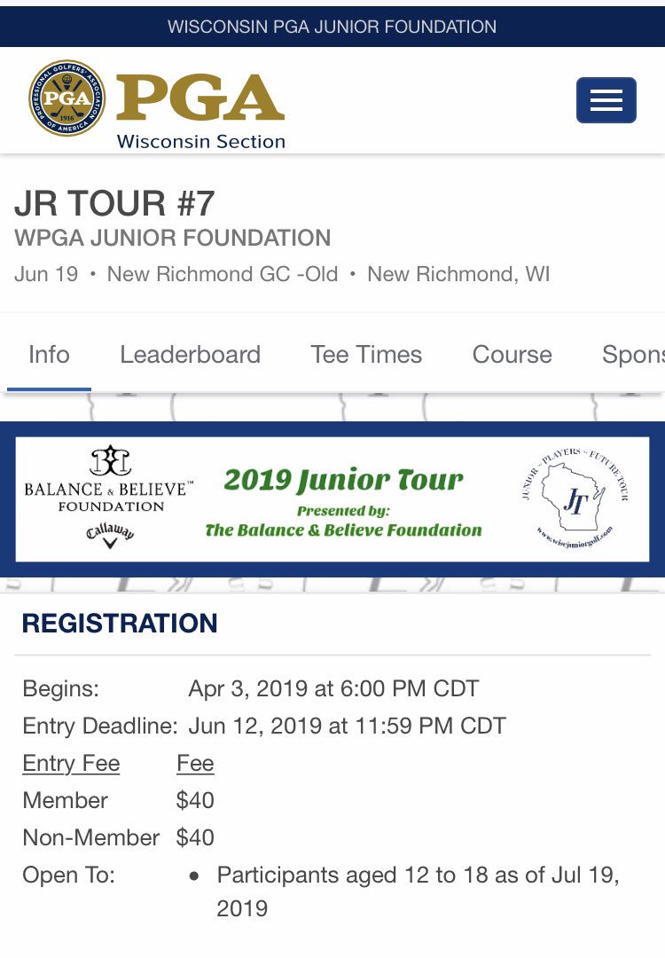 wwigolf's tweet photo. We are very excited to partner with @WPGAJuniorGolf on a few events this summer!
First up is our event at @newrichmondgc tomorrow. You can still join us by registering at the door tomorrow.
#WIHSGolf #WWIGolf https://t.co/gmURgqMO2C