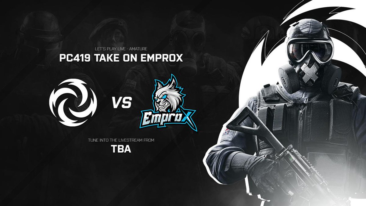PC419's tweet photo. [#R6]

Tonight our @Rainbow6Game team are back in action against @EmproxGG for another @LetsPlayLiveHQ - Amateur match. 

The guys will be hoping for a repeat of our 7-0 win a few weeks ago.

⏰ 7pm (AEST)
🗺 TBA
📽 TBA

#The419 | #419Time

@R6_ANZ @Rainbow6ANZ https://t.co/NYkqwjvjni