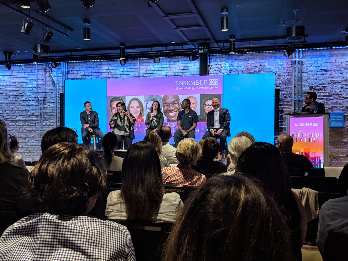 CurtisSavage's tweet photo. A discussion around the future of cities #ensemble8 @ensemblecotoronto https://t.co/bpCeaHq7Qh