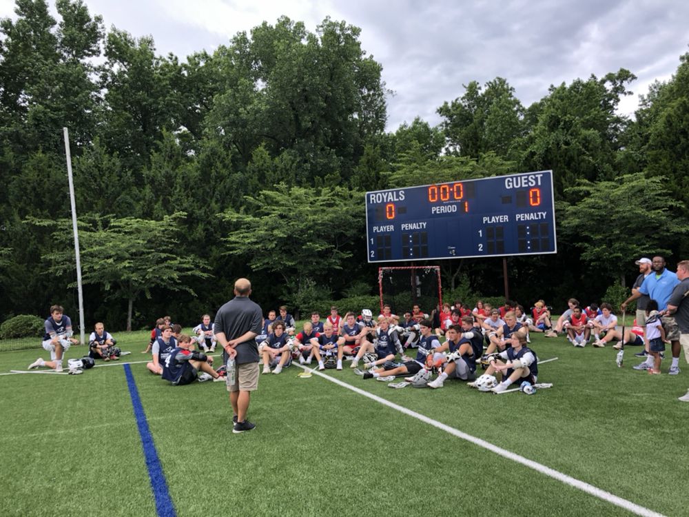 StateGamesNC's tweet photo. East vs West under the lights after a great pregame talk courtesy of Barton College coach Jeff Handman. Good luck boys! #poweradestategames #lacrosse https://t.co/Sce2TulzIp