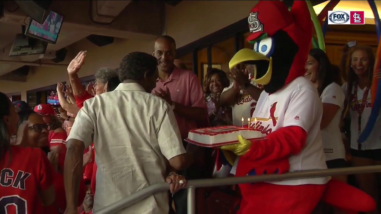 Happy 80th birthday, Lou Brock. 

An amazing moment as fans sing Happy Birthday to the legend. 