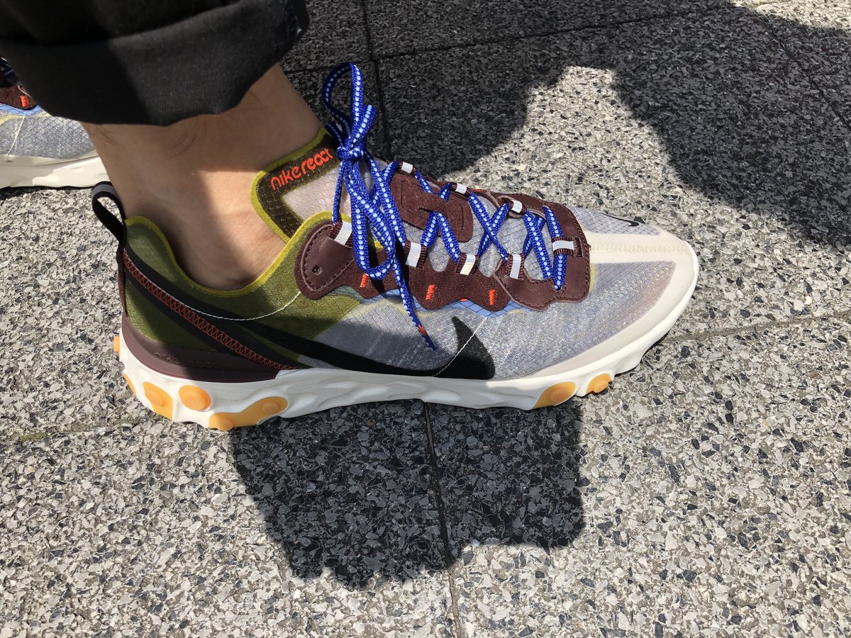 shotakibe's tweet image. 新しいスニーカーを(σ´∀`)σゲッツ!!
#nike #reactelement87 です!
履き心地抜群!
さぁ、これからこいつと共に何やら楽しくなる事間違いなしの仕事に行ってきます!
#MC #仕事 #大好き