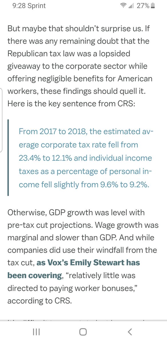 sherean's tweet photo. @Renee_Unterman @realDonaldTrump @GaRepublicans @GwinnettGOP Renee, listen to the Congressional Research Service. Trump's tax cuts benefited corporations, not American families. His tariffs are an added tax in Americans as we all see cost of goods increasing. 
https://t.co/AuhLdQQOtU https://t.co/vEn3BKntil