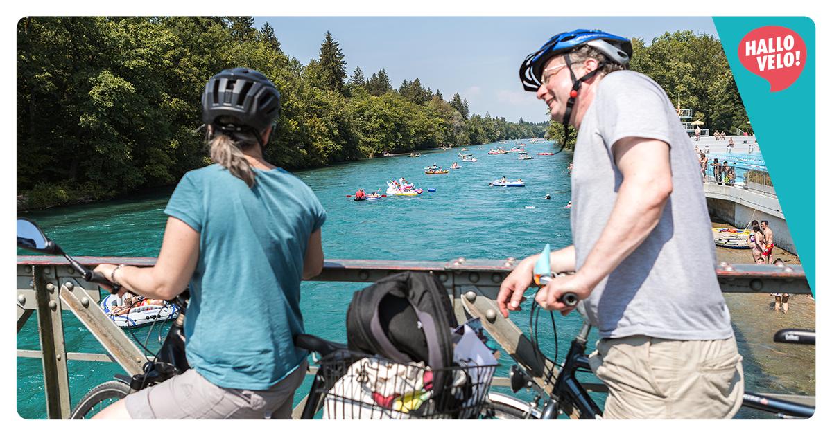 Es soll fast 30 Grad warm werden heute! ☀️Wer fährt mit dem Velo an die Aare für einen Feierabend-Schwumm? 🚲🏊‍♀️ #hallovelo #fahrmit